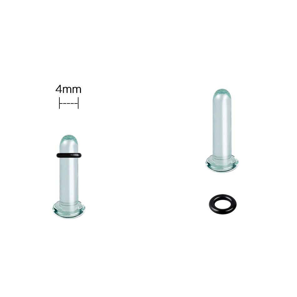 2Pcs/lot Glass Ear Plug And Tunnel 1.6-16mm Ear Dilators Taper Stercher Gauges Single Flare Flesh Expander Body Piercing Jewelry