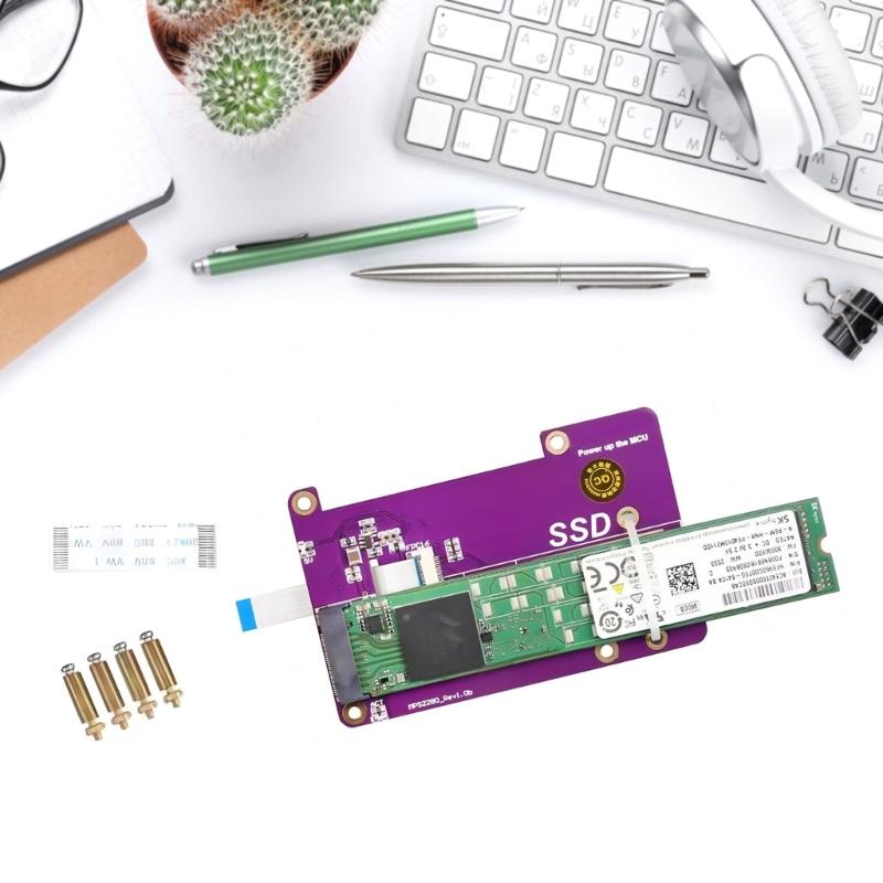 PCIE M.2 NVME SSD Expansion Board For RPI5 Supports Gen3 PCIExpress Storage Space Increase