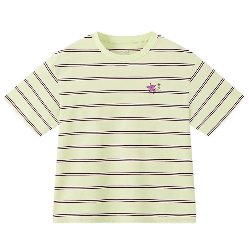 MQD Boy's Collegiate Street Style Striped Short-Sleeve T-shirt