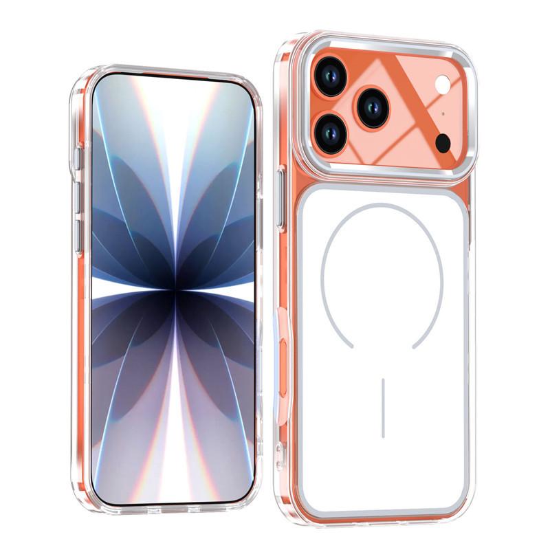 New high-transparency acrylic iPhone 17Pro max magnetic protective case 17Pro bright two-color mobile phone case