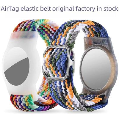 Nylonflettet justerbart elastisk bånd med beskyttelsesetui for Airtag