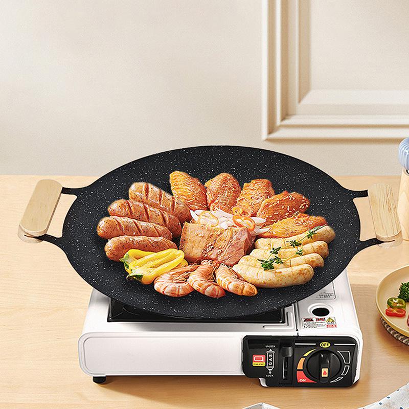 Pár Rukojetí z masivního dřeva s plochým dnem pro izolaci hrnce proti popálení, Přenosná rukojeť na pekáč, Rukojeť na venkovní grilovací pánev, Podložka proti popálení