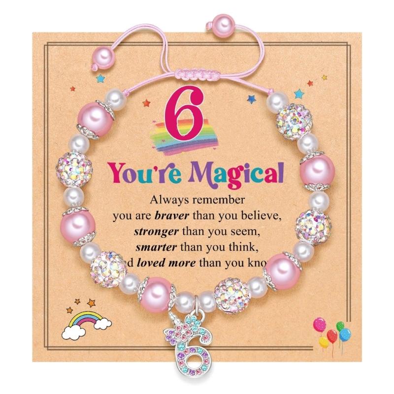 Adjustable Unicorns Beaded Bracelet Elegant Unicorns Bracelet Fashion Woven Beaded Wrist Chain Jewelry Special Gift