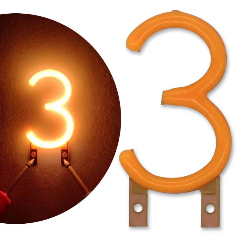 Number 0/1/2/3/4/5/6/7/8/9 Led Filament Dc 3V Cob Edison Yellow White Diy Candle Led Diodes Party Decoration Light Accessories