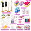 Fashion Design Kit For Girls 345pcs Girls Embroidery Kit Sewing DIY Basic Reusable Kit For Creativity DIY Arts Learning Crafts