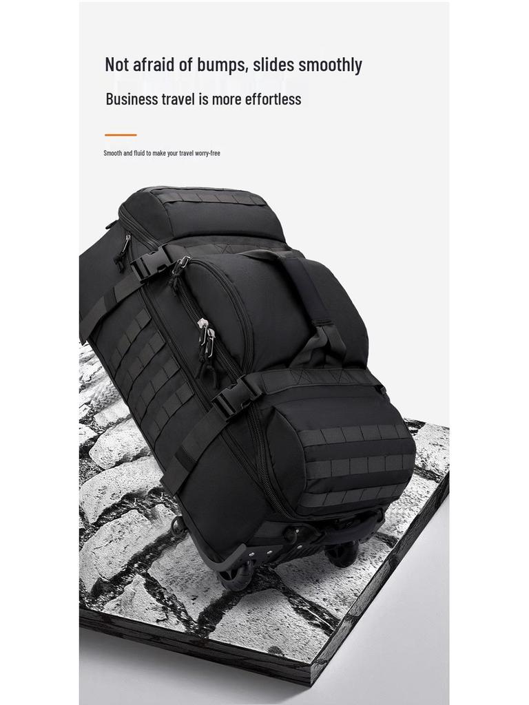 Foldable Cross-Border Wheeled Backpack: Multifunctional Travel & Sports Bag for Men and Women