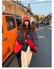 Women’s Short Hooded Windproof Thicken Warm Winter Jacket With Big Fur Lapel