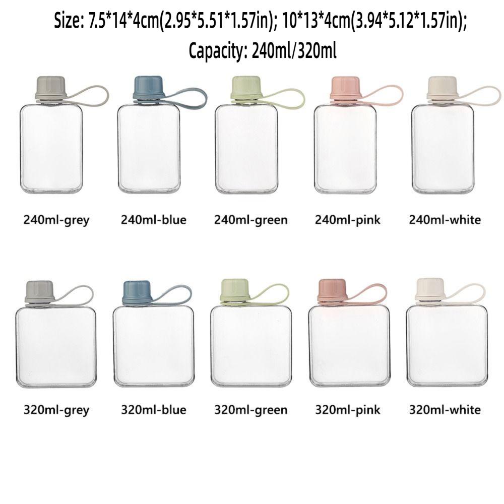 Rechteckiger Wasserbecher 240ml/320ml Sportkessel Tragbarer Fruchtteebecher Kessel Outdoor-Sport