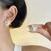 925 Silver Vintage Earrings For Women Trendy Simple Bump Flower Earring Jewelry Prevent Allergy Party Accessories Gift