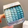 6Pcs/Set Fashion Matt Solid Telephone Wire Elastic Hair Band Frosted Spiral Cord Rubber Band Hair Tie Stretch Head Band Gum
