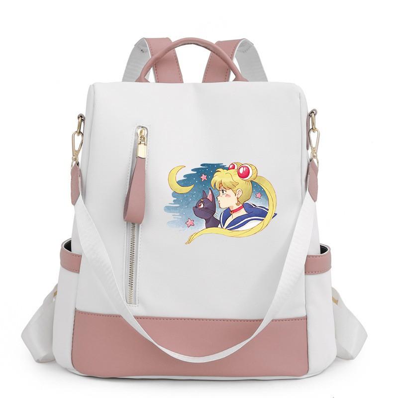 Segelmond-inspiriertes Damen-Oxford-Nylon-Rucksack für Reisen, Schule, Streetwear, Freizeit