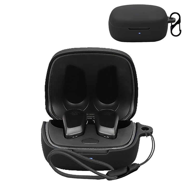 

For Edifier STAX SPIRIT S10 for case cover [NOUKAJU]Bose QC Earbuds wireless earphones silicon protective case (With carabiner + strap included) )