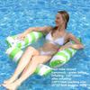 Summer Swim Foldable Striped Inflatable Lounge Hammock Stripe Swimming Pool Parties and Floating Mat Pool Toys Pool Inflatable