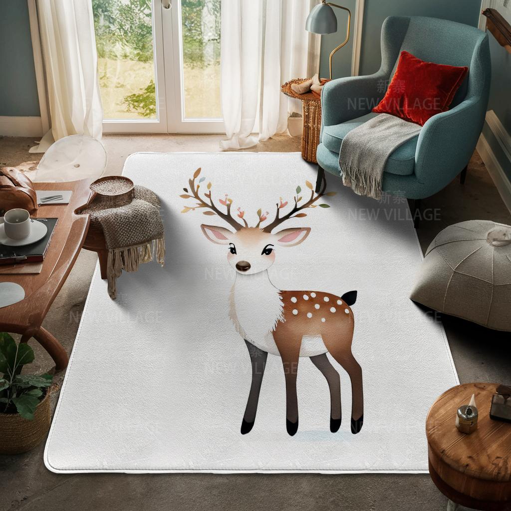 House Entrance Carpet Home Door Mat Living Room Bath Foot Bathroom Non-slip Water Absorption Rugs Bath Merry Christmas Winter
