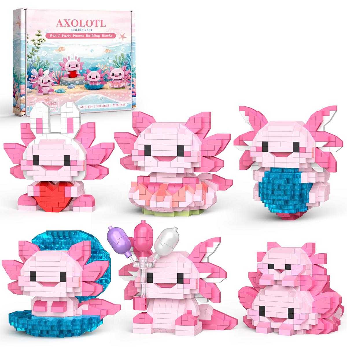 High-Quality 6 In High-Quality 1 High-Quality Axolotl High-Quality Building High-Quality Blocks Collection kit Self-assembly High-Quality Animals No box