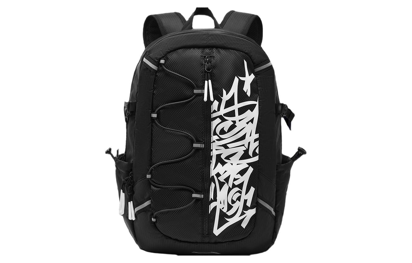 Li Ning Polyamide Backpack Unisex New Standard Black ABSU059-1