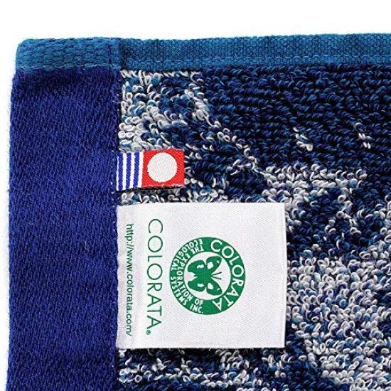 Calorata Coelacanth Bath Towel 120 X 60 Cm Navy Imabari Living Made In Large Face Towel Cotton Jacquard Christmas (approx. / / Towel) Fish, Fossil,