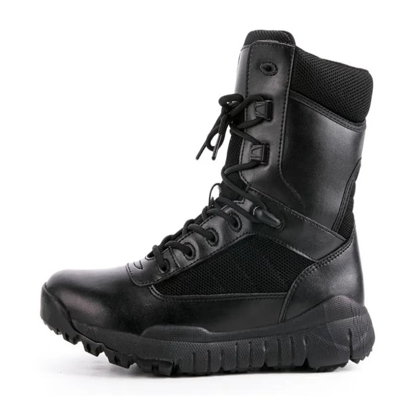 Fashion Army Boots Men Military Boots Spring Summer Army Boots Tactical Black Brown Men Casual Shoes Solid Anti-Slip Male Casual Sneaker
