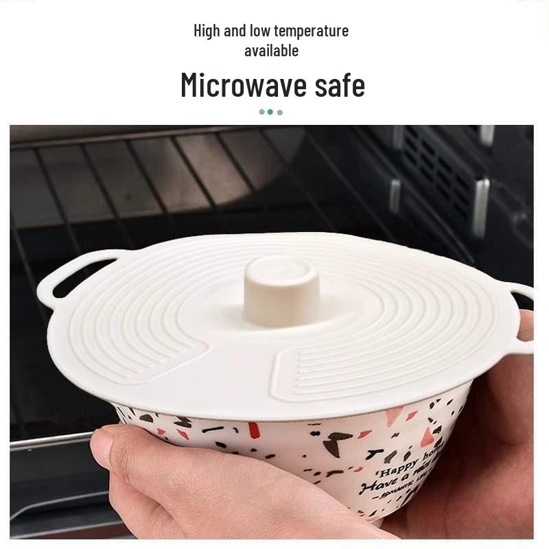 Reusable Food-Grade Silicone Lid for Bowls, Plates, and Cups - Microwave & Splash-Proof Seal