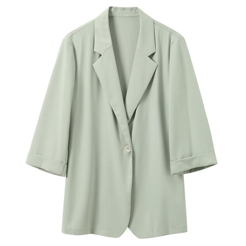 Dames Plus Size 2026 Lente 3/4 Mouw Revers Blazer Jas