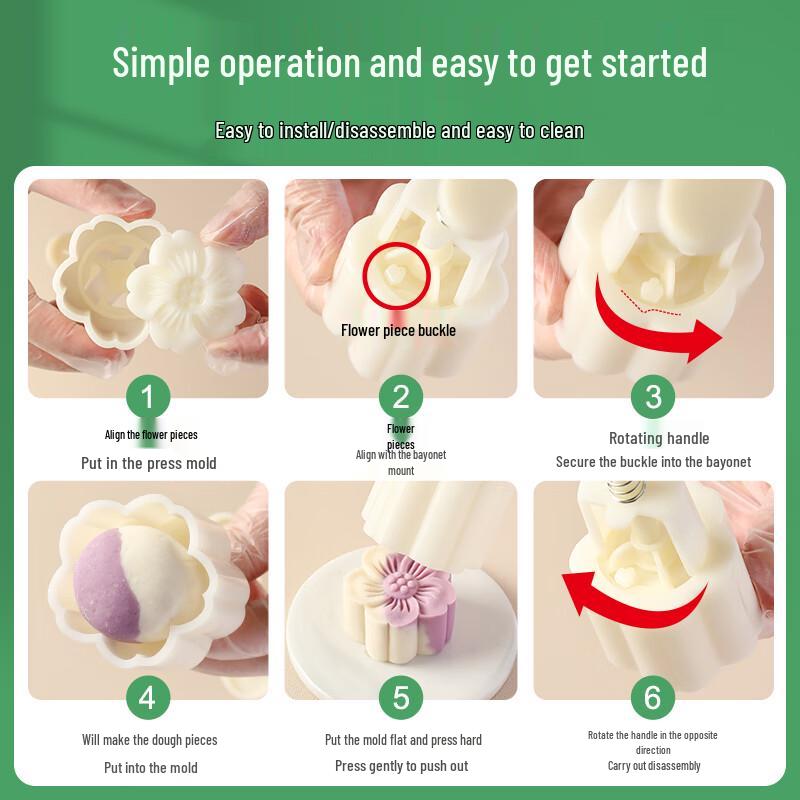 75g Chinese Lotus Hand-pressed Mooncake Mold