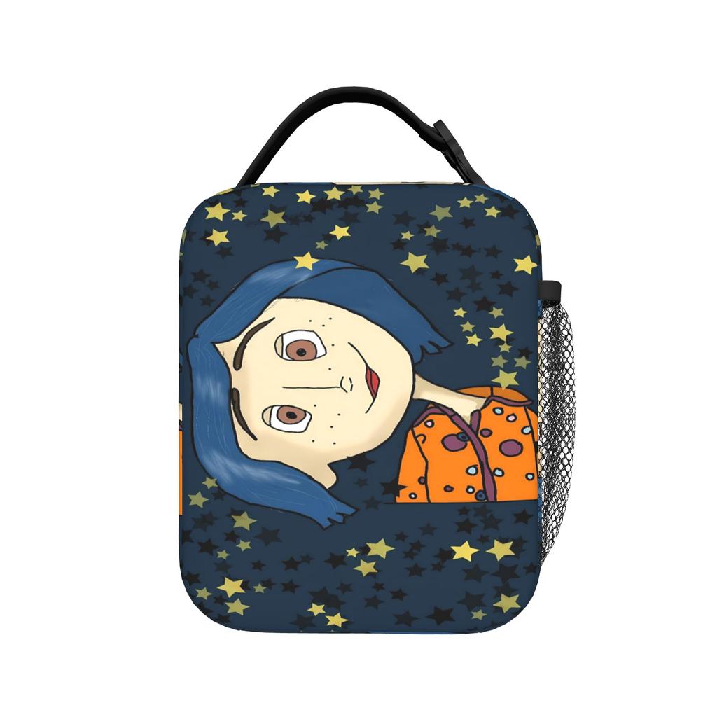 Coraline Moon Manga Lunch Bag Cute Lunch Box For Child Outdoor Picnic Cooler Bag Oxford Thermal Lunch Bags