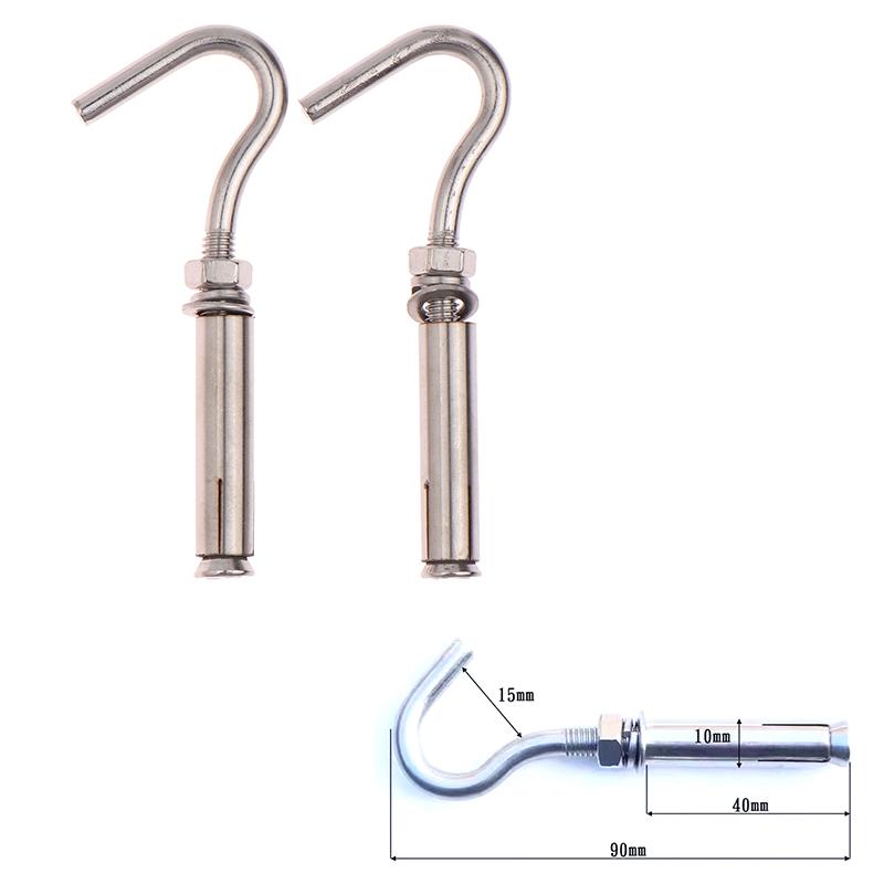 2 Stück M6 M8 M10 M12 304 Edelstahl Expansionshaken Betonwandankerbolzen Becher Geschlossen Federöffnung Hülse Befestigungselement