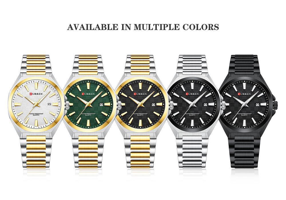 CURREN 8494 Men's Classic Calendar Quartz Watch with Steel Band