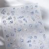 Oriental Blue and White Porcelain Nail Art Sticker Delicate Gold Outline Floral Nail Art Chinese Vintage Ceramic Manicure Decal