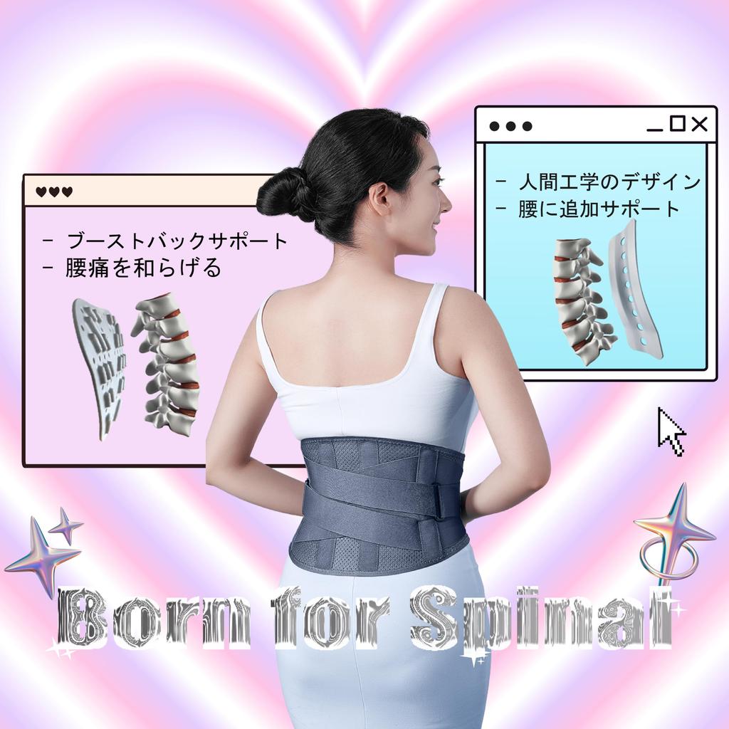 Strong Lower Back for Desk for Back and Hips Unisex Support Comfortable Fit Adjustable Easy Work Black-Invisible Suitable (L)