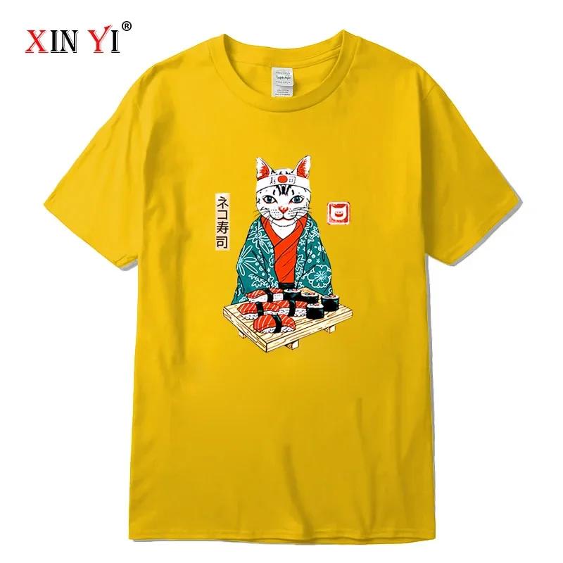Mens High Quality 100 Cotton Funny Anime Tshirt Printing Summer T Shirt Casual Loose Male Crewneck for Men Tshirt Male Tee