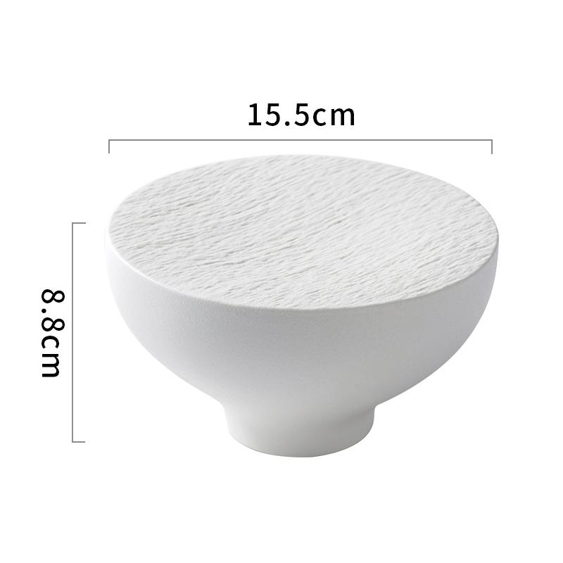 Assiette Céramique Noire et Blanche à Motif Pierre à Haut Pied Assiette à Snack Assiette à Dessert Assiettes à Sushi Vaisselle Créative de Restaurant