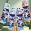 1PC Dark Wolf Psychedelic Color Art Print 750ml Color Plastic Sports Water Bottle Leakproof Flip Straw Lid Suitable for Sports Office Home Use