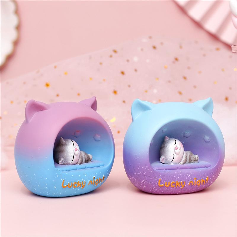 LED Night Light Cat Bedroom Bedside Lamp Cartoon Lighting for Kids Baby Children Decoration Valentine's Day Gift