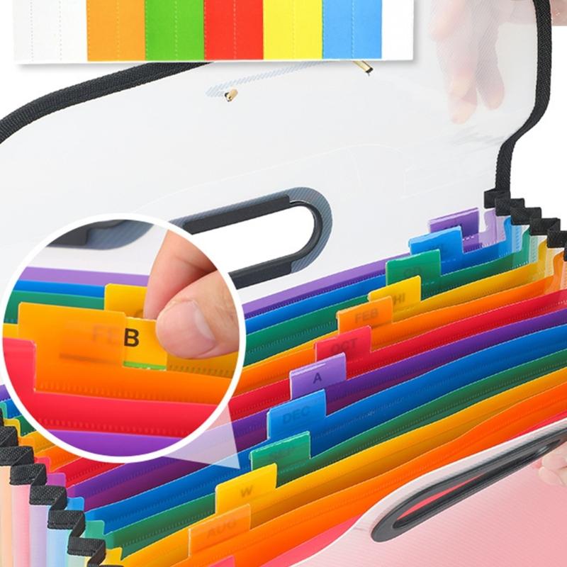 13 Fächer Erweiterungsmappe mit Griff, Wasserdichte Dokumenten-Organizer-Tasche, Fassungsvermögen 1000 Blatt Papier im Letter-Format