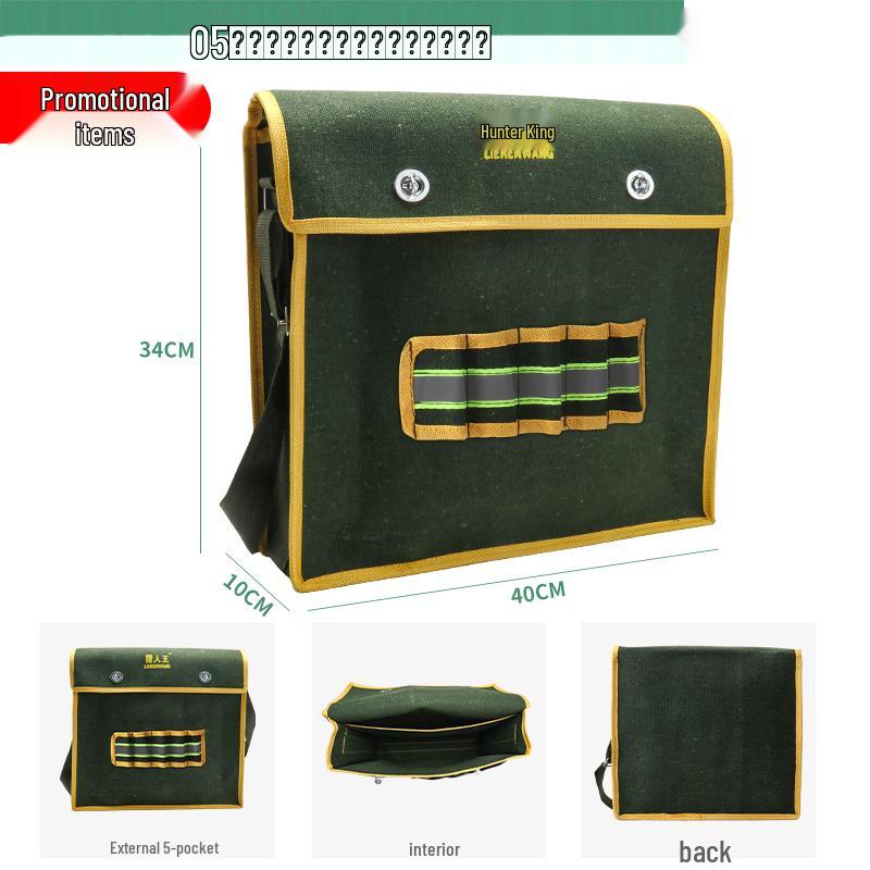 Multifunctional Electrician Canvas Tool Bag - Wear-resistant, Thickened, Shoulder/Crossbody