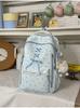Schoolbag lavender stars surround lace lace polka dot schoolbag gentle and sweet wind early high school student high value backpack