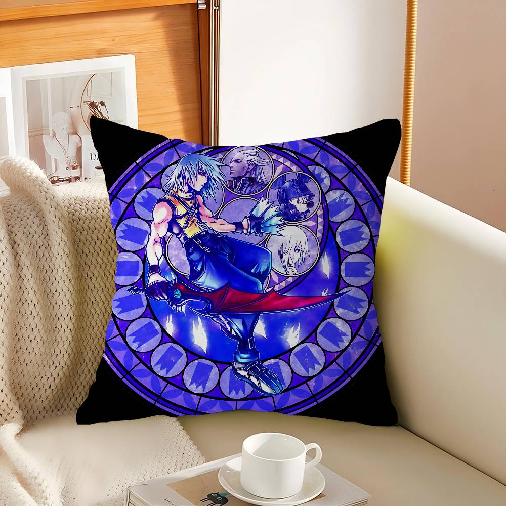 

K-kingdom Hearts Pillowcase Toon Gift Cushion Cover Bedroom Home Sofa Chair Seat Decor Pillow Case 12x12Inch