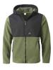 European Color Block Casual Letter Fleece Hooded Sweatshirt Jacket