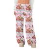 Women's Fleece Wide Leg  Elastic Waist Drawstring Loose Pants Drawstring Pajama Pants Sleepwear Trousers