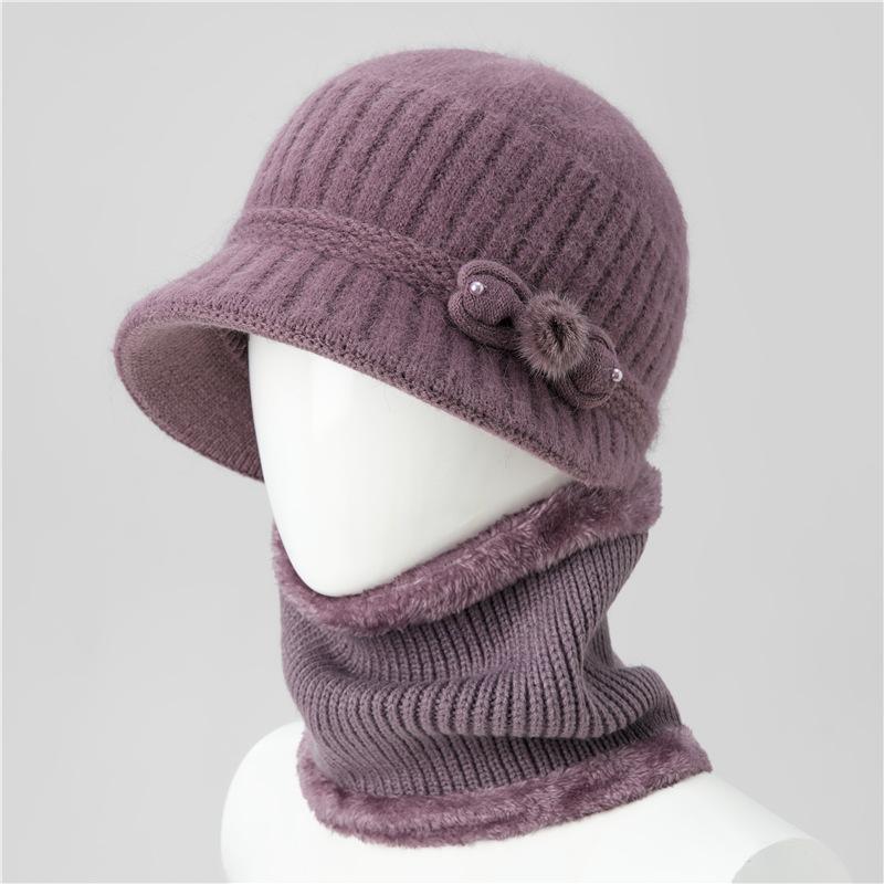 Hat Women's Autumn and Winter Knitted Hat Warm and Cold Hat Wool Hat