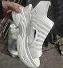 Women's Sporty Wedge Heel Peep-Toe Sandals - Thick-Soled, Breathable Mesh, Height-Enhancing, Plus Size Casual Footwear