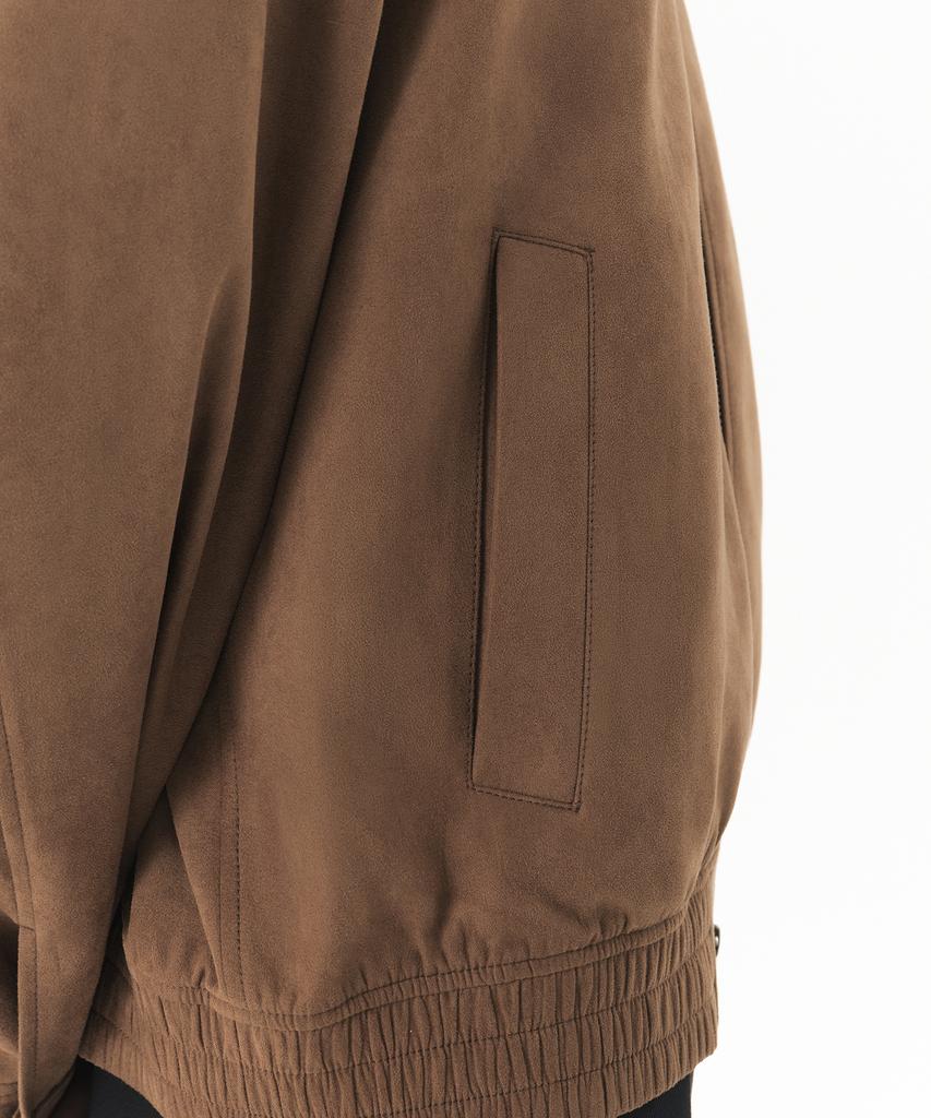 Musinsa Standard Synthetic Suede Minimal Blouson Jacket [Light Brown]
