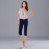 2025 Sommer Koreansk Slim Fit Godterifarge Dame Capri Denim Leggings