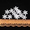 Mini Non-Woven Snowflake Christmas Decor with Silk Flower - No Back Adhesive
