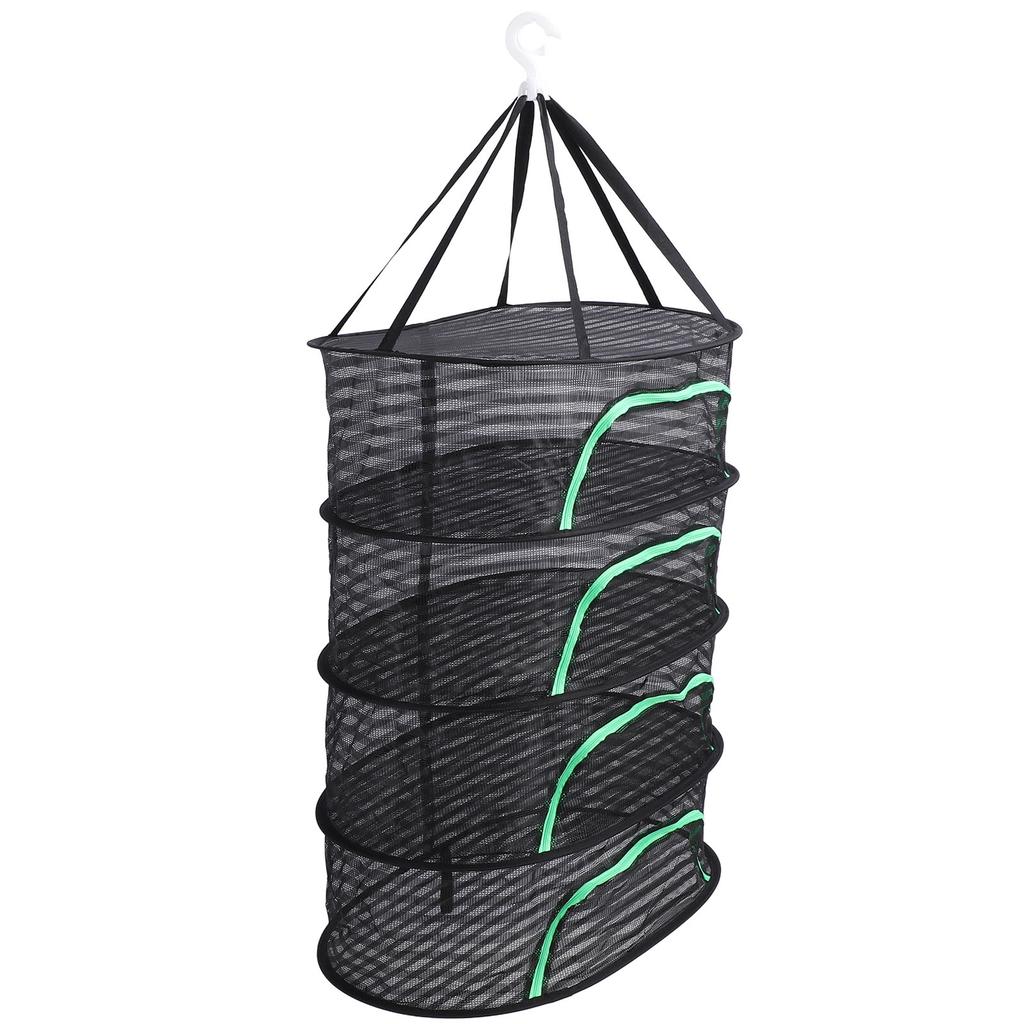 Hanging Drying Mesh with Zipper Breathable Polyester Foldable Hanging Mesh Drying Rack for Fish