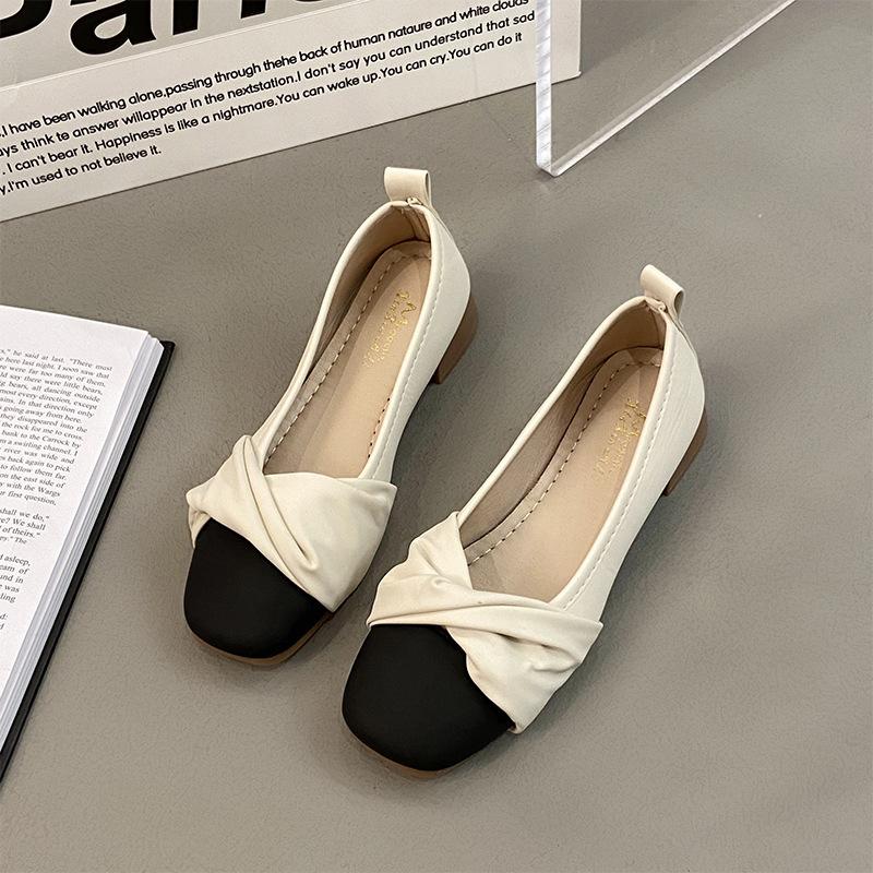 

Поздний вечерний бриз, нежный, мягкая подошва, одинарные туфли, женская обувь 2025 года, весна и осень с юбками, повседневные женские туфли Мэри Джейн на плоской подошве для бабушек 35 бежевый