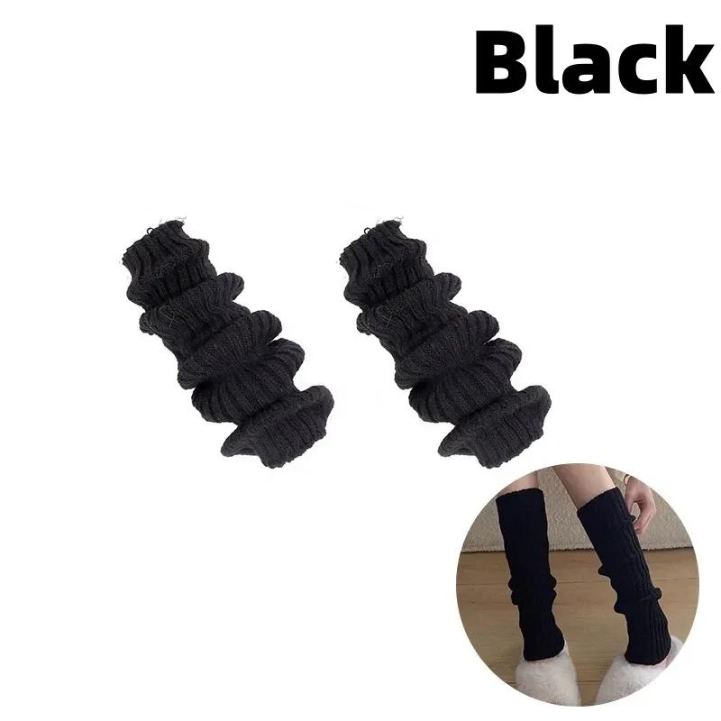 40cm JK College Style Knitted Warm Socks Autumn Winter Over Knee Boot Cuffs Lengthened Leg Warmers Women's Lolita Long Socks