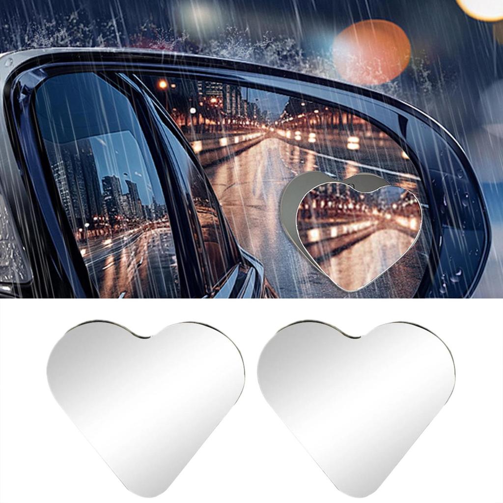Blind Spot Mirrors 2 Pieces Heart Shaped Rearview Convex Mirror Removable Adjustable Safety Assist Glass Wide Angle Auto Parts