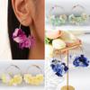 Elegant Fabric Flower Earrings: Light Luxury High-End Ear Cuffs for Women